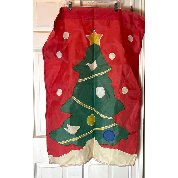 Vintage Christmas Day Eve Tree Decorations Large 39"x28” Outdoor Flag Banner - Picture 1 of 3